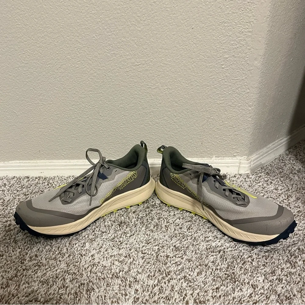Saucony Peregrine 15 Trail Running Shoes in Ridge/Olivine Men’s Size 13